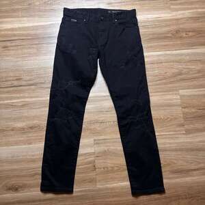 A|X Armani Exchange Men’s J14 5-Pocket Skinny Denim Jeans – Black